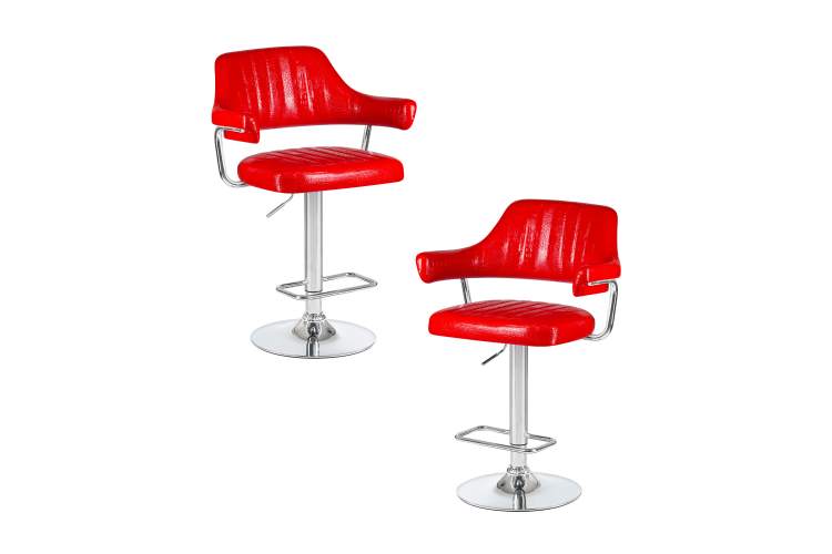 Набор 2 шт Стул барный DOBRIN CHARLY, красный крокодил