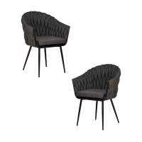 Набор 2 шт Стул обеденный DOBRIN MATILDA, графитовая ткань (LAR-275-21)