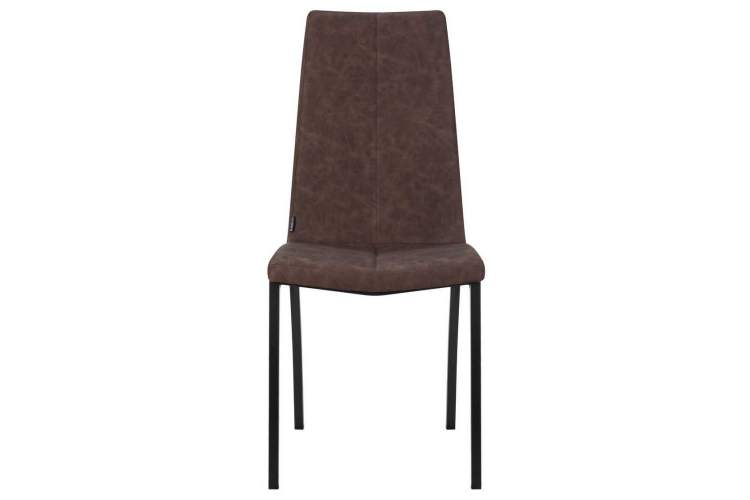 Стул обеденный DOBRIN MARK, черные ножки, коричневая винтажная экокожа (RU-05)-5