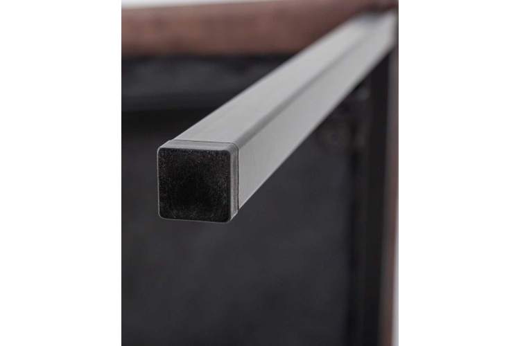 Стул обеденный DOBRIN MARK, черные ножки, коричневая винтажная экокожа (RU-05)-10