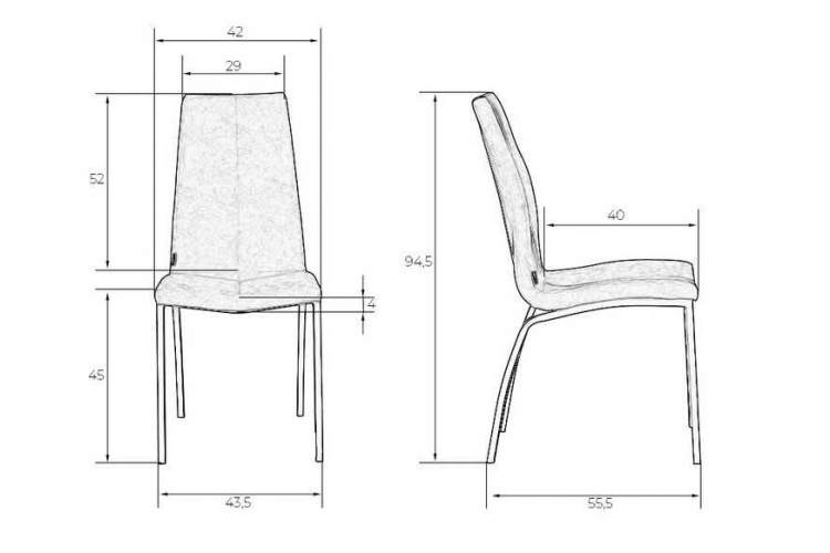 Стул обеденный DOBRIN MARK, черные ножки, коричневая винтажная экокожа (RU-05)-11