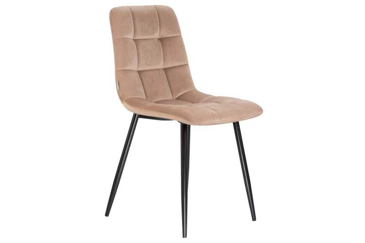 Стул обеденный DOBRIN ALEX, черные матовые ножки, мокко велюр (V108-104)-1