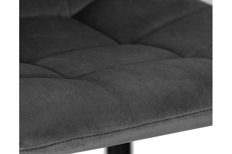 Стул барный DOBRIN NICOLE, черные матовые ножки, темно-серый велюр (108-91)-6