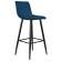 Набор 2 шт Стул барный DOBRIN NICOLE, черные матовые ножки, темно-синий велюр (108-95)
