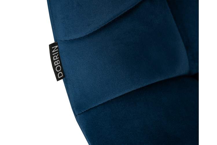 Набор 2 шт Стул барный DOBRIN NICOLE, черные матовые ножки, темно-синий велюр (108-95)-8