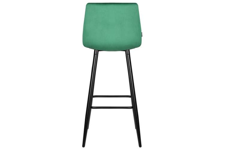 Стул барный DOBRIN NICOLE, черные матовые ножки, зелёный велюр (108-64)-4