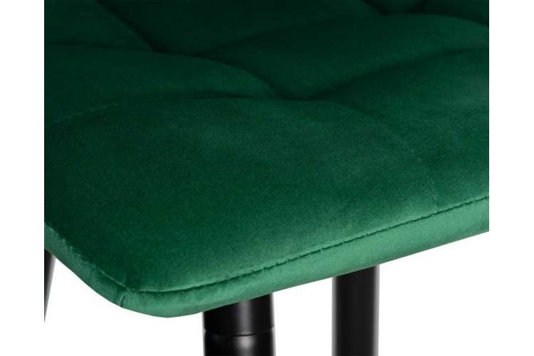 Стул барный DOBRIN NICOLE, черные матовые ножки, зелёный велюр (108-64)-6