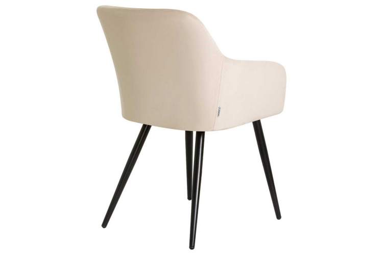 Стул обеденный DOBRIN ROBERT, черные матовые ножки, велюр V108-98 Бежевый-3