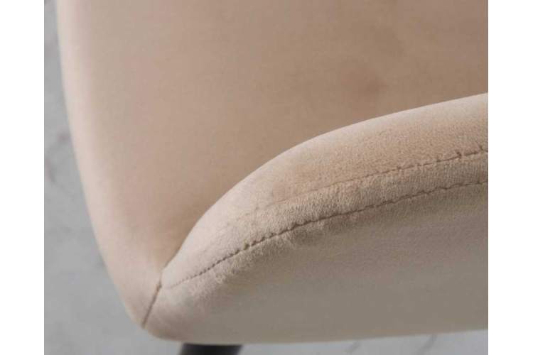 Стул обеденный DOBRIN ROBERT, черные матовые ножки, велюр V108-98 Бежевый-8