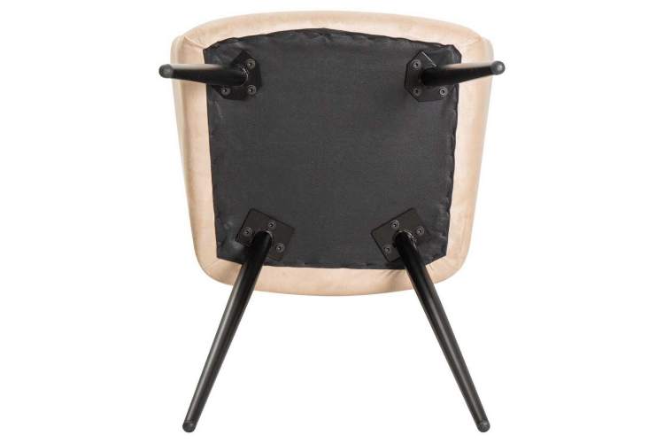 Стул обеденный DOBRIN ROBERT, черные матовые ножки, велюр V108-98 Бежевый-9