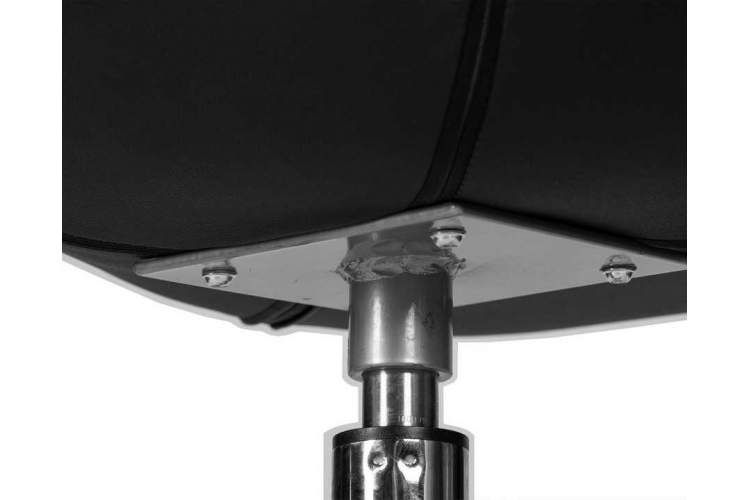 Кресло дизайнерское DOBRIN SWAN, черный кожзам P13, алюминиевое основание-7