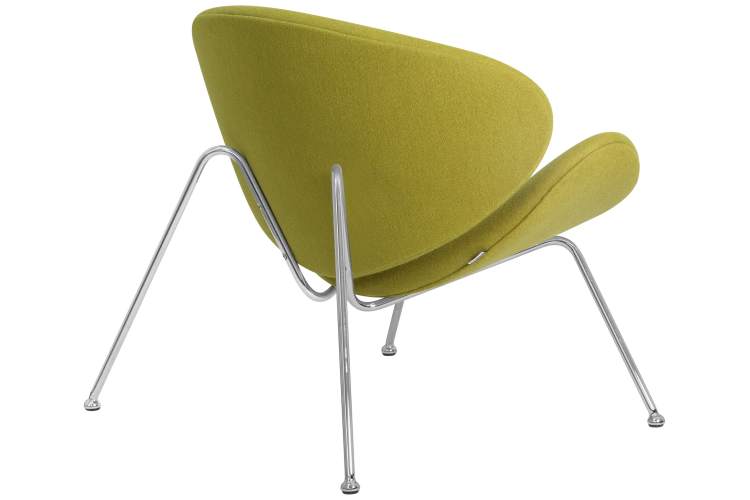 Набор 2 шт Кресло дизайнерское DOBRIN EMILY, светло-зеленая ткань AF3, хромированная сталь-4