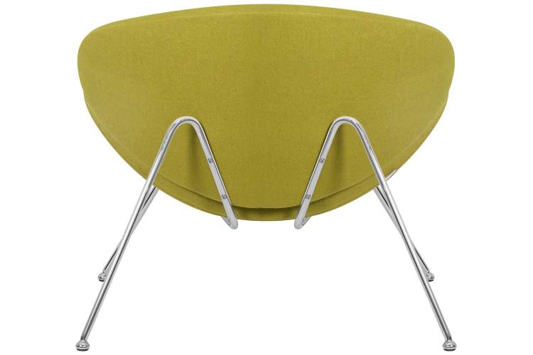 Набор 2 шт Кресло дизайнерское DOBRIN EMILY, светло-зеленая ткань AF3, хромированная сталь-5