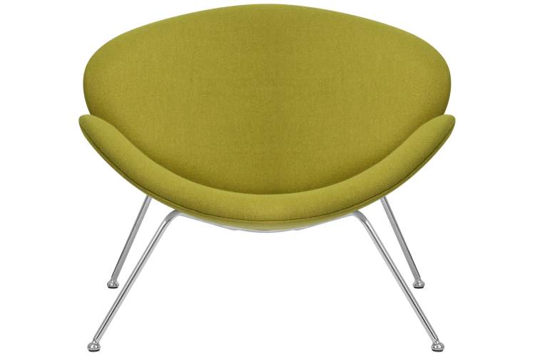 Набор 2 шт Кресло дизайнерское DOBRIN EMILY, светло-зеленая ткань AF3, хромированная сталь-6