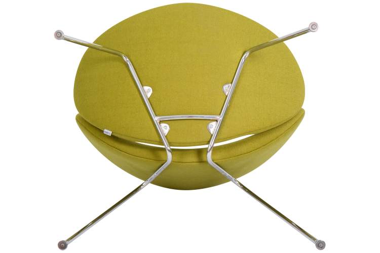 Набор 2 шт Кресло дизайнерское DOBRIN EMILY, светло-зеленая ткань AF3, хромированная сталь-7
