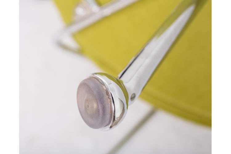 Набор 2 шт Кресло дизайнерское DOBRIN EMILY, светло-зеленая ткань AF3, хромированная сталь-8