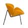 Набор 2 шт Кресло дизайнерское DOBRIN EMILY, желтая ткань AF13, черное основание