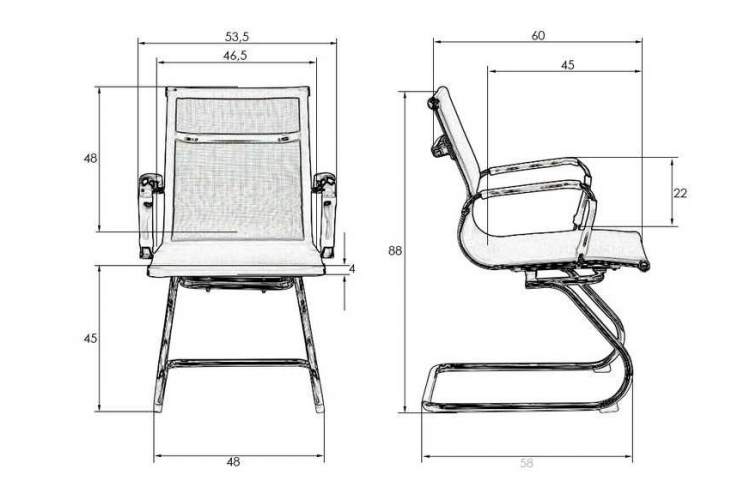 Офисное кресло для посетителей DOBRIN CODY MESH, черный-12