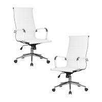 Набор 2 шт Офисное кресло для руководителей DOBRIN CLARK SIMPLE, белый