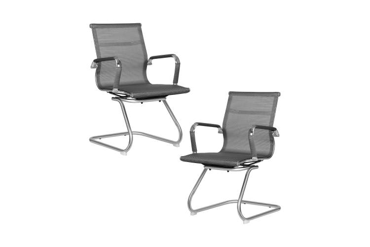 Набор 2 шт Офисное кресло для посетителей DOBRIN CODY MESH, серый