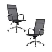 Набор 2 шт Офисное кресло для персонала DOBRIN CARTER, чёрный