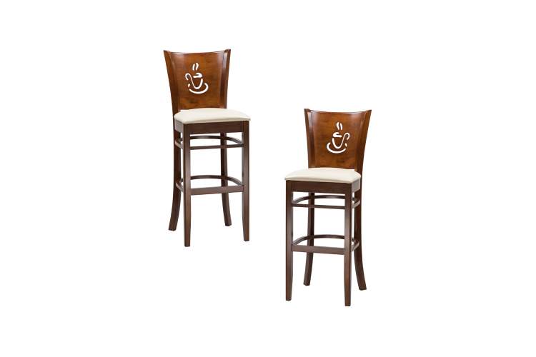Набор 2 шт Стул барный DOBRIN JERRY BAR, шоколад, кремовый