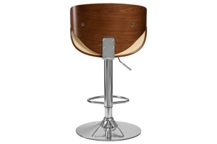 Стул барный DOBRIN KARTER, коричневое дерево, кремовый-4