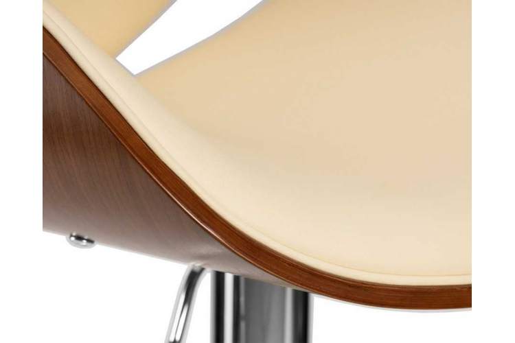 Стул барный DOBRIN KARTER, коричневое дерево, кремовый-6