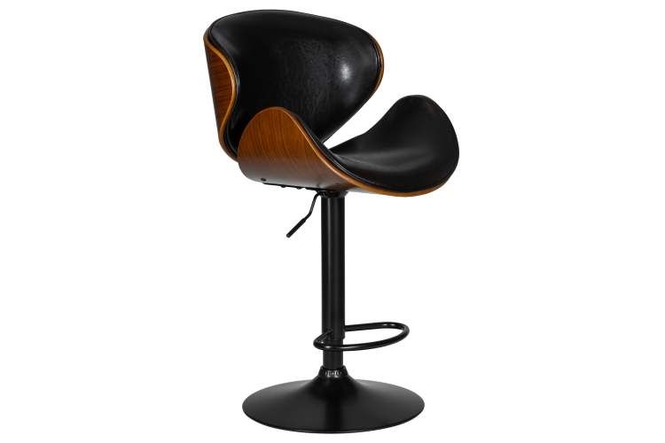 Набор 2 шт Стул барный DOBRIN JACK BLACK, цвет черный глянец PU ABD 002-4