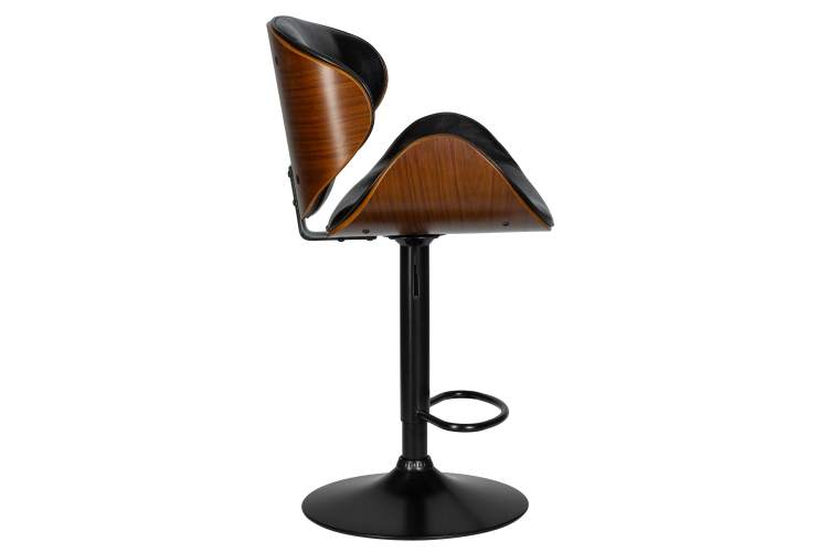 Набор 2 шт Стул барный DOBRIN JACK BLACK, цвет черный глянец PU ABD 002-5