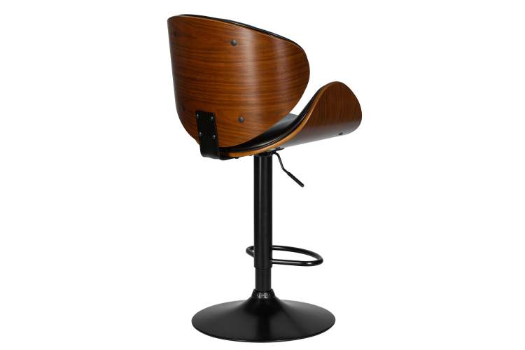 Набор 2 шт Стул барный DOBRIN JACK BLACK, цвет черный глянец PU ABD 002-6