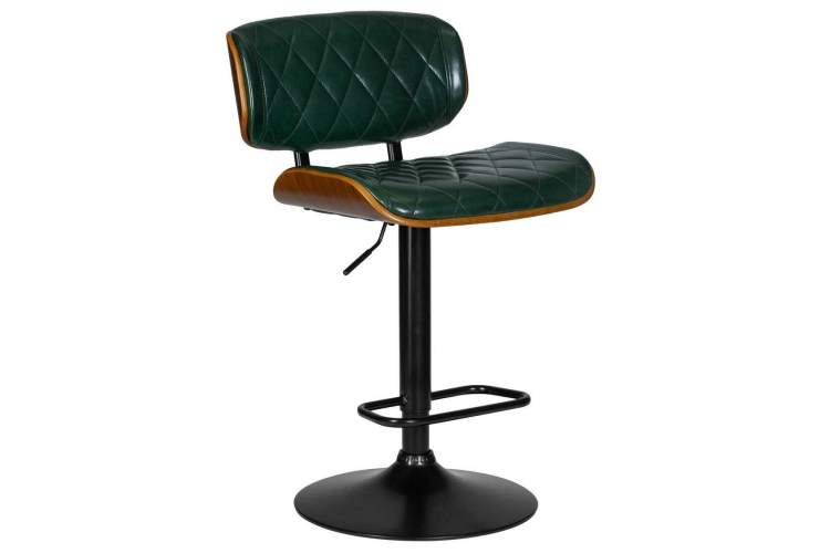 Стул барный DOBRIN MORGAN, цвет зеленый глянец PU 1890-14