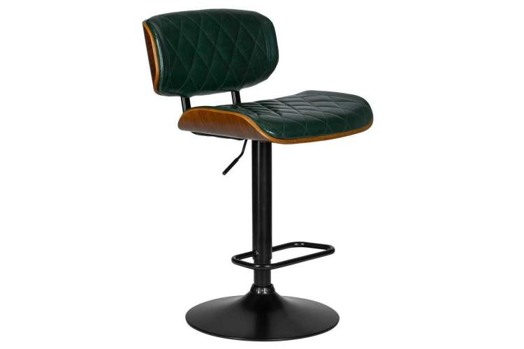 Стул барный DOBRIN MORGAN, цвет зеленый глянец PU 1890-14-1