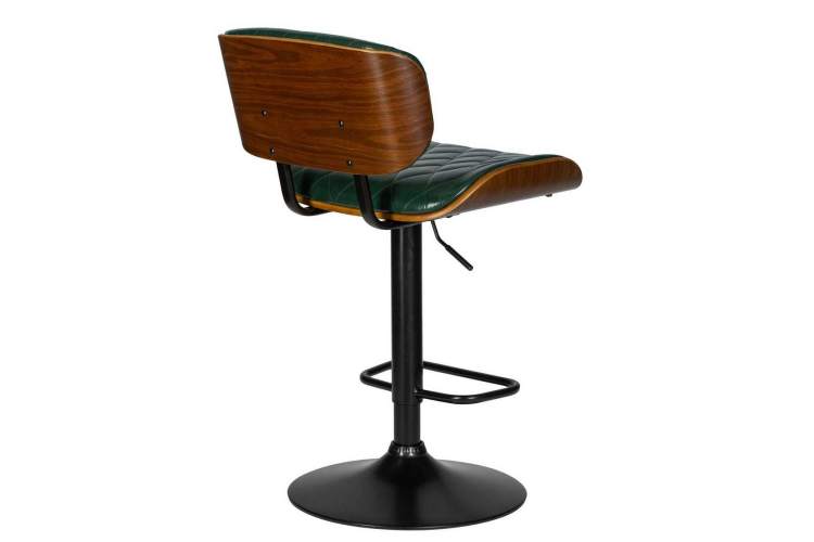 Стул барный DOBRIN MORGAN, цвет зеленый глянец PU 1890-14-3