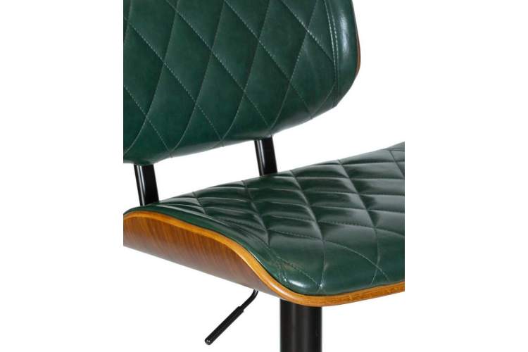 Стул барный DOBRIN MORGAN, цвет зеленый глянец PU 1890-14-6