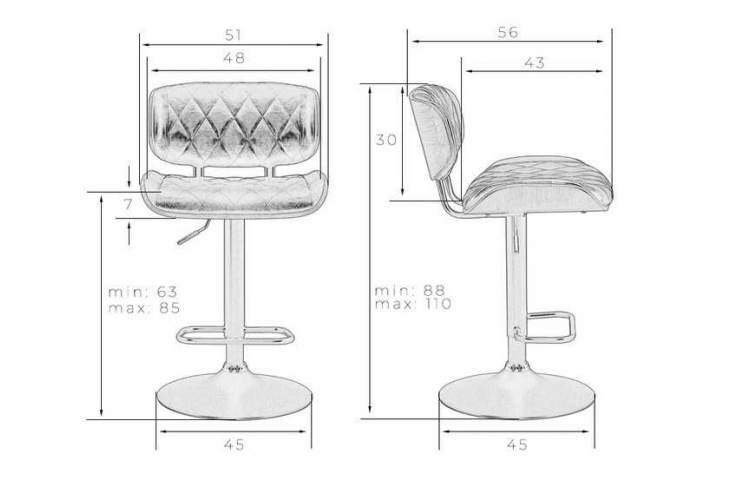 Стул барный DOBRIN MORGAN, цвет зеленый глянец PU 1890-14-10