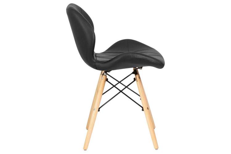 Стул обеденный DOBRIN BUTTERFLY, ножки светлый бук, цвет сиденья чёрный-2