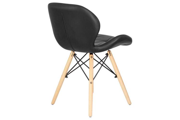 Стул обеденный DOBRIN BUTTERFLY, ножки светлый бук, цвет сиденья чёрный-3