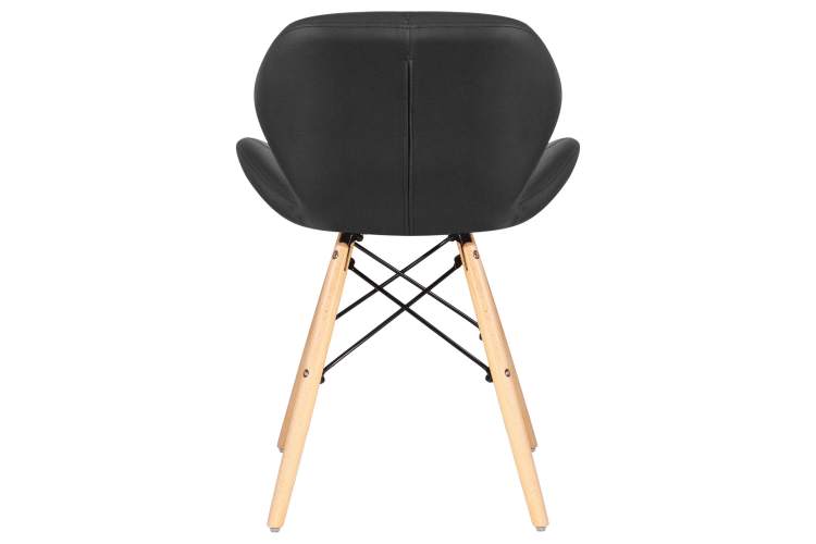 Набор 4 шт Стул обеденный DOBRIN BUTTERFLY, ножки светлый бук, цвет сиденья чёрный-5