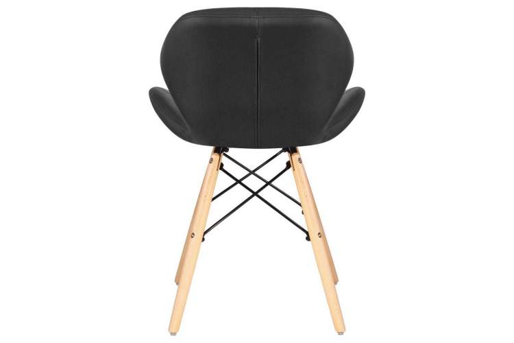 Стул обеденный DOBRIN BUTTERFLY, ножки светлый бук, цвет сиденья чёрный-4