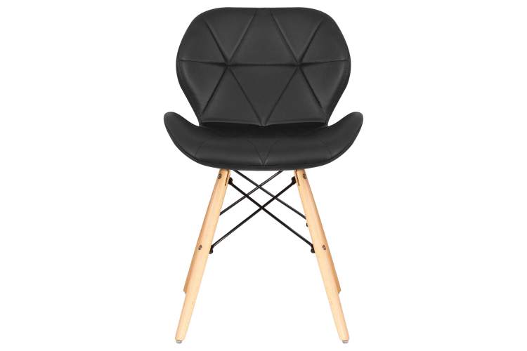 Набор 4 шт Стул обеденный DOBRIN BUTTERFLY, ножки светлый бук, цвет сиденья чёрный-6