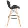 Набор 2 шт Стул барный DOBRIN BUTTERFLY BAR, ножки светлый бук, цвет чёрный