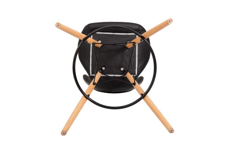 Набор 2 шт Стул барный DOBRIN BUTTERFLY BAR, ножки светлый бук, цвет чёрный-7