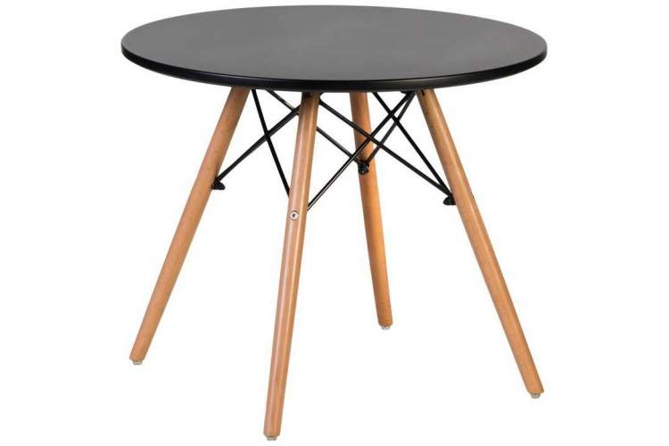 Стол журнальный DOBRIN SHELLEY, ножки светлый бук, цвет чёрный