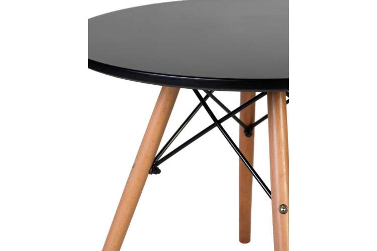 Стол журнальный DOBRIN SHELLEY, ножки светлый бук, цвет чёрный-3