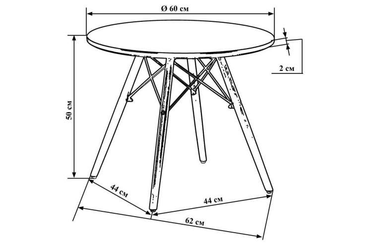 Стол журнальный DOBRIN SHELLEY, ножки светлый бук, цвет чёрный-4
