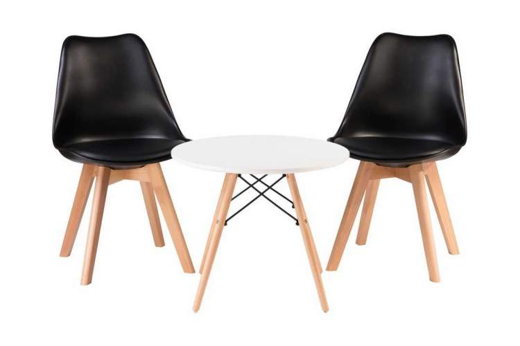 Стол журнальный DOBRIN SHELLEY, ножки светлый бук, цвет чёрный-5