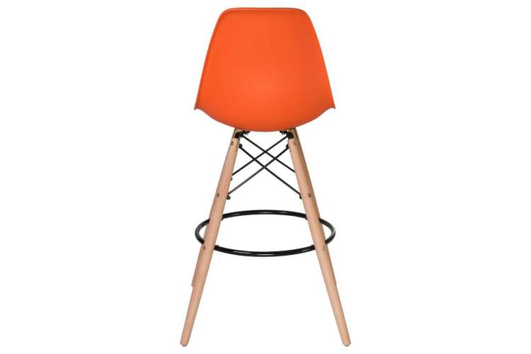 Стул барный LMZL-PP623G, ножки светлый бук, цвет сиденья оранжевый-4