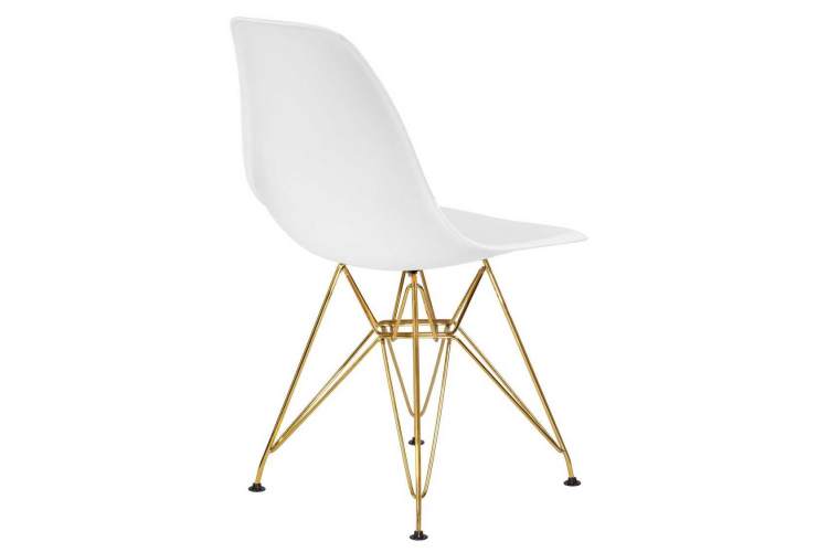 Стул обеденный DOBRIN DSR, ножки золотые, цвет белый (W-02)-3