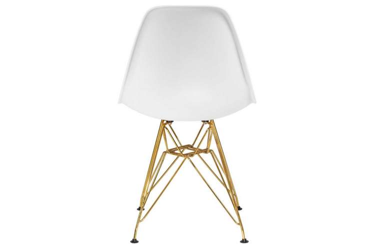 Стул обеденный DOBRIN DSR, ножки золотые, цвет белый (W-02)-4